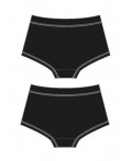 Трусы трикотажные для девочек, 2 шт в комплекте черный