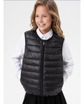 Жилет текстильный с полиуретановым покрытием для девочек черный