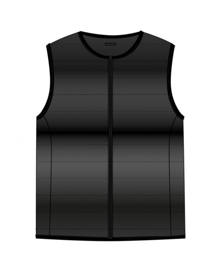 Жилет текстильный с полиуретановым покрытием для девочек черный