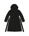 Пальто текстильное с полиуретановым покрытием для девочек черный