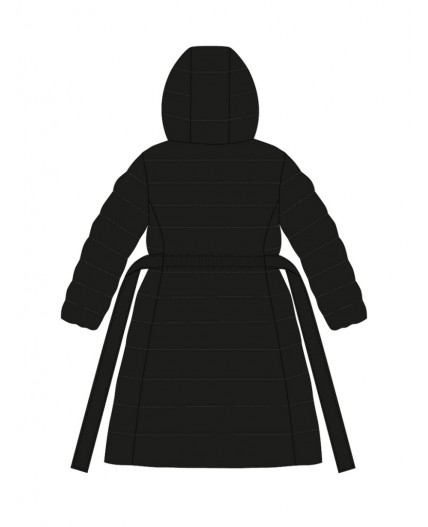 Пальто текстильное с полиуретановым покрытием для девочек черный