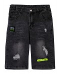 Шорты текстильные джинсовые для мальчиков черный