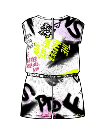 Комбинезон трикотажный для девочек разноцветный