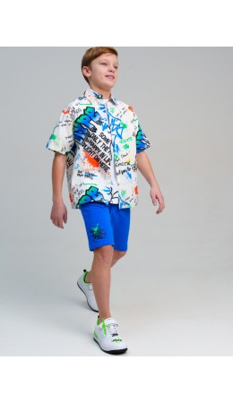 Сорочка текстильная для мальчиков разноцветный