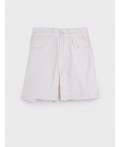 Шорты текстильные джинсовые для девочек белый