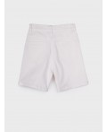 Шорты текстильные джинсовые для девочек белый