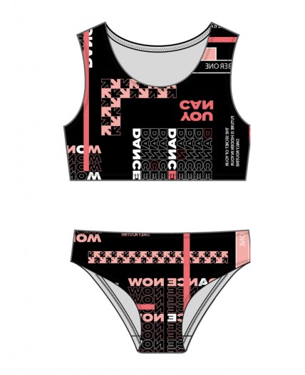 Купальный костюм трикотажный для девочек разноцветный