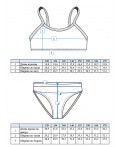 Купальный костюм трикотажный для девочек разноцветный