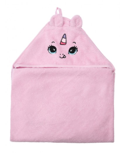 Полотенце детское текстильное для девочек розовый