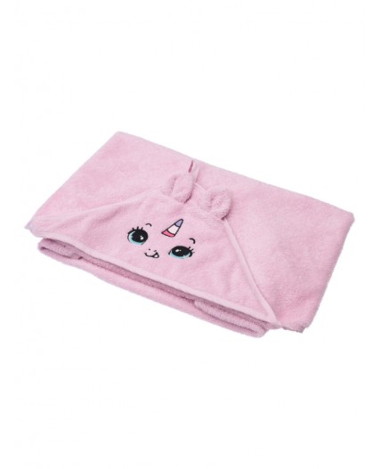 Полотенце детское текстильное для девочек розовый