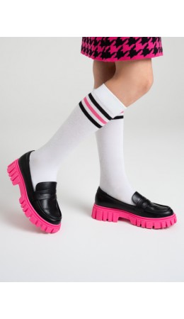 Туфли для девочек черный,розовый