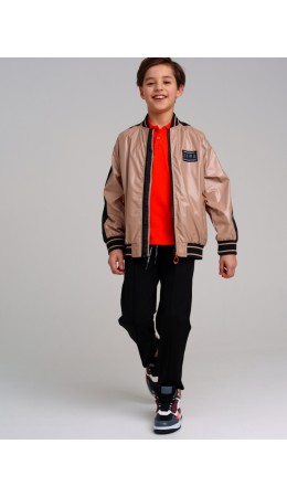 Куртка текстильная с полиуретановым покрытием для мальчиков (ветровка) бежевый