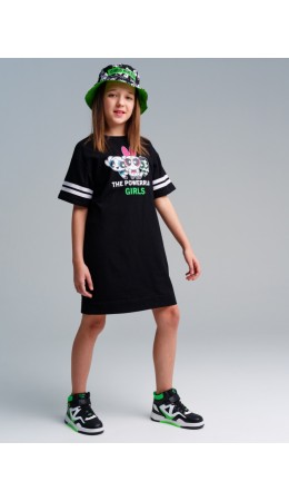 Платье трикотажное для девочек черный