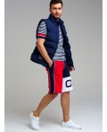 Шорты трикотажные для мужчин тёмно-синий,красный,белый