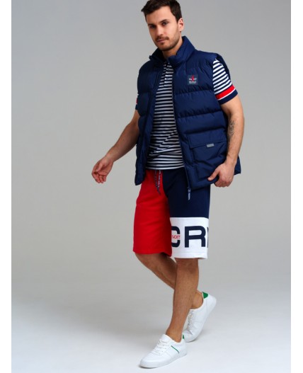 Шорты трикотажные для мужчин тёмно-синий,красный,белый