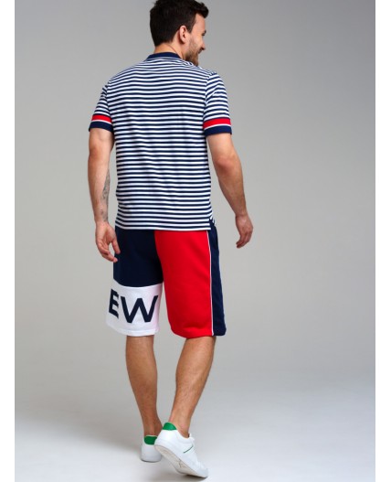 Шорты трикотажные для мужчин тёмно-синий,красный,белый