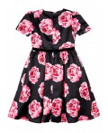 Платье текстильное для девочек черный,разноцветный