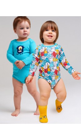 Боди детское трикотажное для мальчиков, 2 шт в комплекте разноцветный