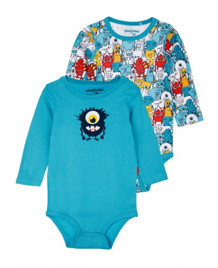 Боди детское трикотажное для мальчиков, 2 шт в комплекте разноцветный