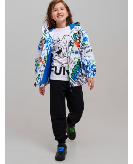 Куртка текстильная с полиуретановым покрытием для мальчиков (ветровка) разноцветный