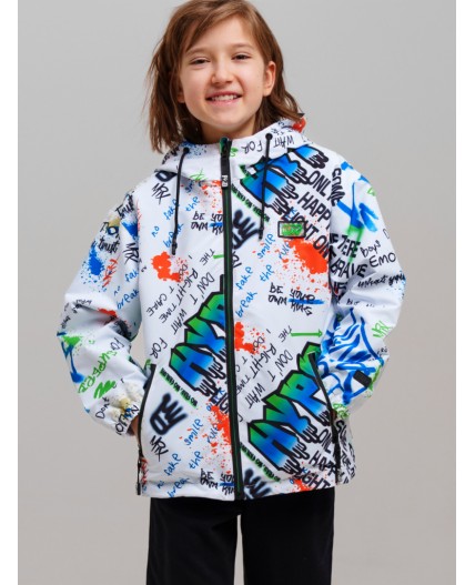 Куртка текстильная с полиуретановым покрытием для мальчиков (ветровка) разноцветный
