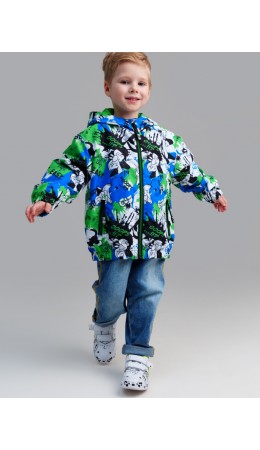 Куртка текстильная с полиуретановым покрытием для мальчиков (ветровка) разноцветный