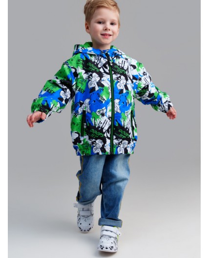Куртка текстильная с полиуретановым покрытием для мальчиков (ветровка) разноцветный
