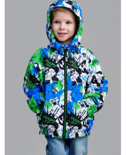 Куртка текстильная с полиуретановым покрытием для мальчиков (ветровка) разноцветный