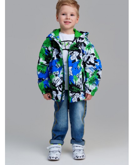 Куртка текстильная с полиуретановым покрытием для мальчиков (ветровка) разноцветный