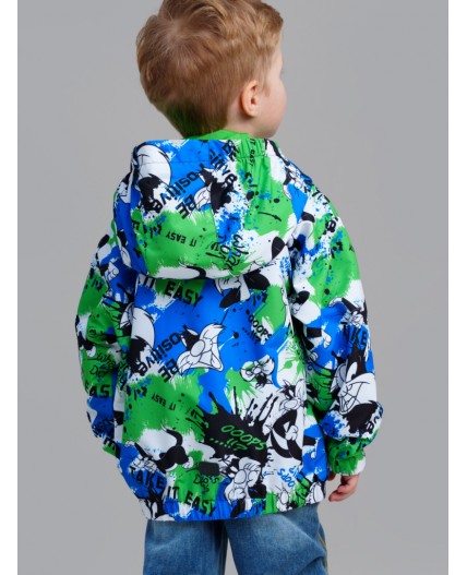 Куртка текстильная с полиуретановым покрытием для мальчиков (ветровка) разноцветный