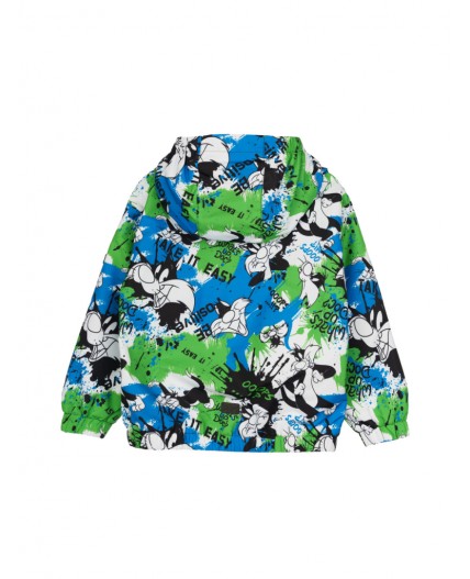 Куртка текстильная с полиуретановым покрытием для мальчиков (ветровка) разноцветный