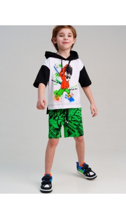 Фуфайка трикотажная для мальчиков (футболка) белый