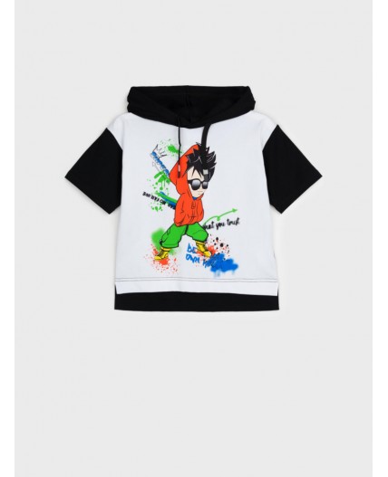 Фуфайка трикотажная для мальчиков (футболка) белый