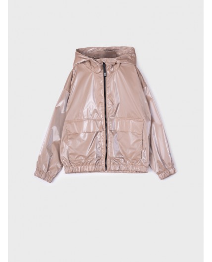 Куртка текстильная с полиуретановым покрытием для девочек (ветровка) золотой