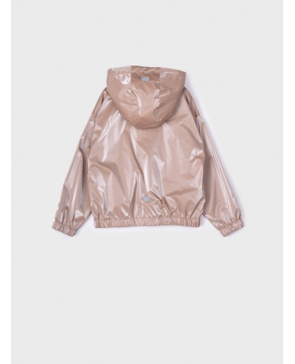 Куртка текстильная с полиуретановым покрытием для девочек (ветровка) золотой
