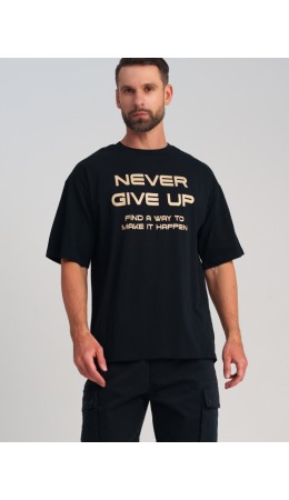 Фуфайка трикотажная для мужчин (футболка) черный,бежевый