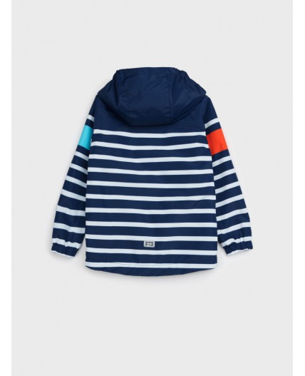 Куртка текстильная с полиуретановым покрытием для мальчиков (ветровка) тёмно-синий,оранжевый,голубой