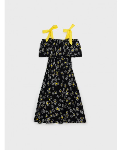 Сарафан текстильный для женщин черный,белый,жёлтый