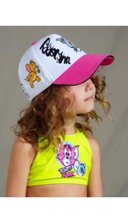 Кепка текстильная для девочек разноцветный