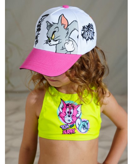 Кепка текстильная для девочек разноцветный