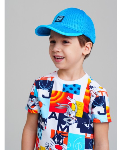 Кепка текстильная для мальчиков голубой