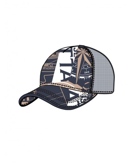 Кепка текстильная для мальчиков тёмно-синий,белый,бежевый