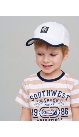 Кепка текстильная для мальчиков белый
