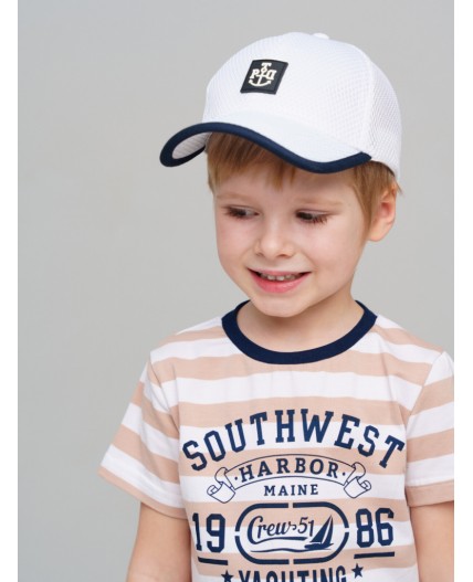 Кепка текстильная для мальчиков белый