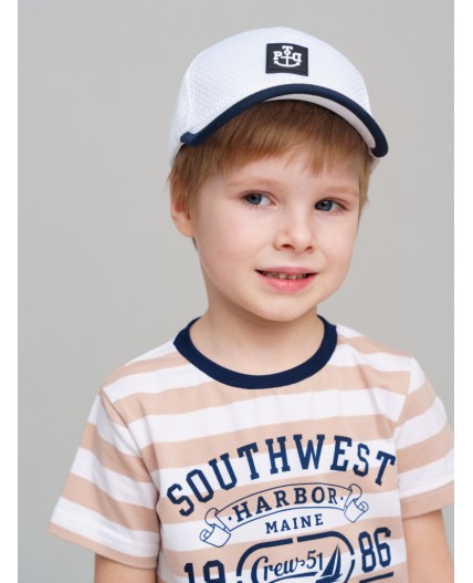 Кепка текстильная для мальчиков белый