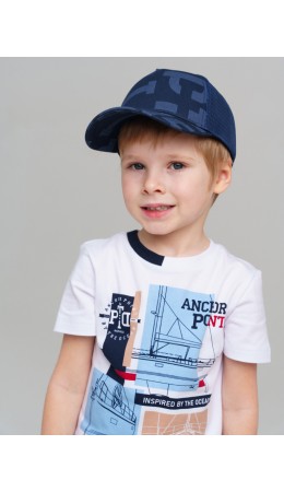 Кепка текстильная для мальчиков тёмно-синий