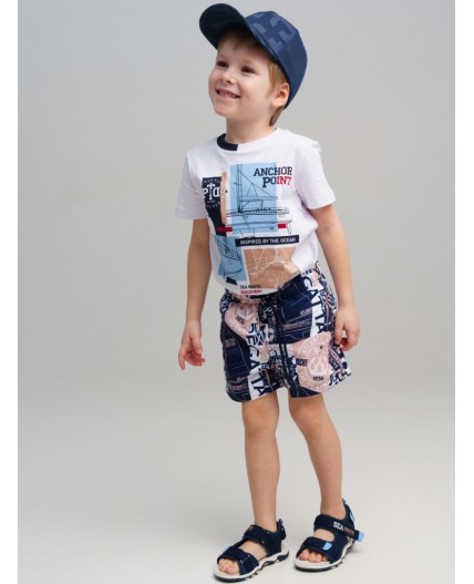 Кепка текстильная для мальчиков тёмно-синий