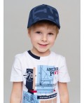 Кепка текстильная для мальчиков тёмно-синий