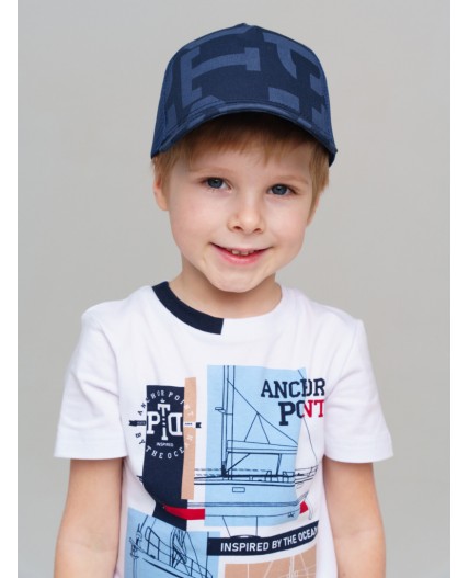 Кепка текстильная для мальчиков тёмно-синий