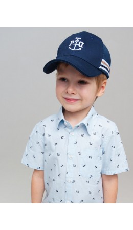 Кепка текстильная для мальчиков тёмно-синий